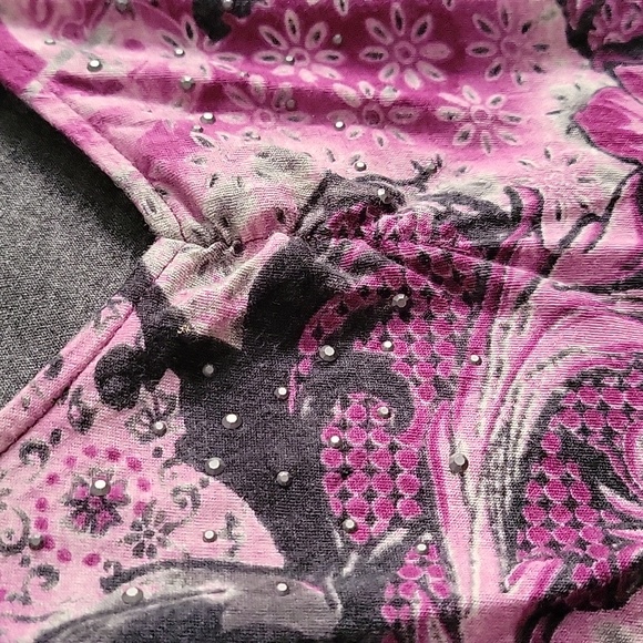 Rhinestone Long Sleeve Casual Top - Picture 3 of 8